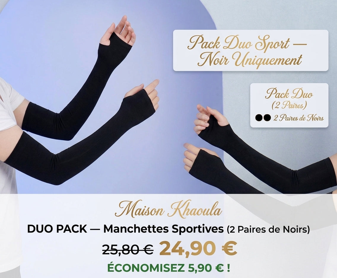 Manchettes de Protection UV & Soie Glacée – Gamme Sport & Extérieur