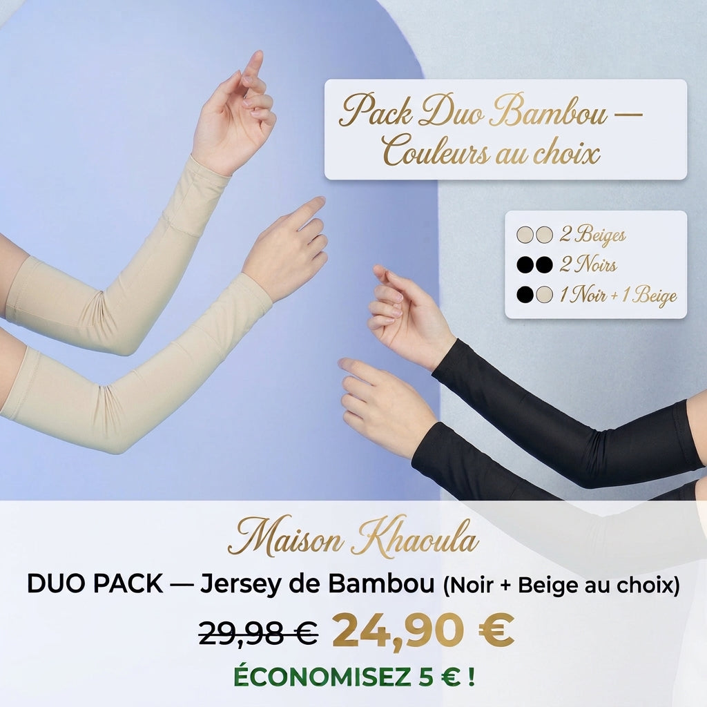 Manchettes en Jersey de Bambou